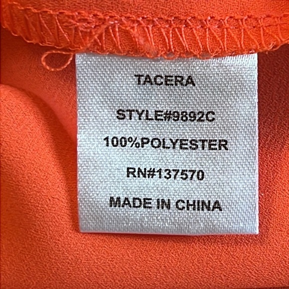 NWT Tacera | Coral Puff Tier Cold Shoulder Top | Size Small - Picture 7 of 10